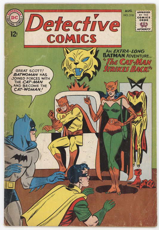 Batman Detective Comics 318 DC 1963 VG Dick Dillin Cat-Man Cat-Woman Batwoman Robin