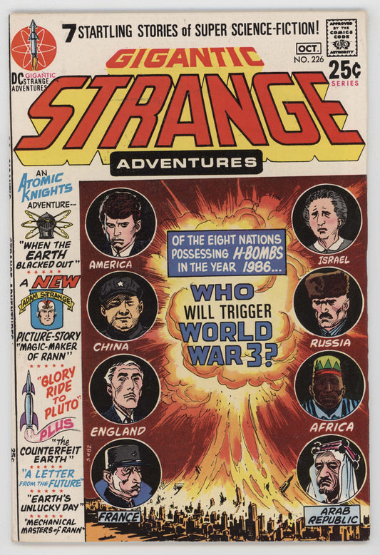 Strange Adventures 226 DC 1970 VF Joe Kubert Adam Strange WWIII Nuclear War