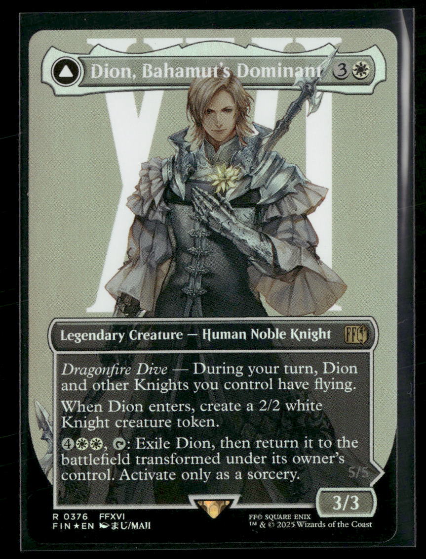 FINAL FANTASY Dion, Bahamut's Dominant (Borderless) Foil #376