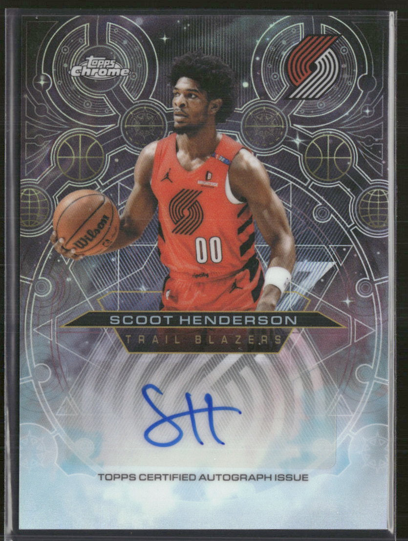 2025-26 Topps Chrome Update Chromographs Refractor Scoot Henderson AU #CH-SH