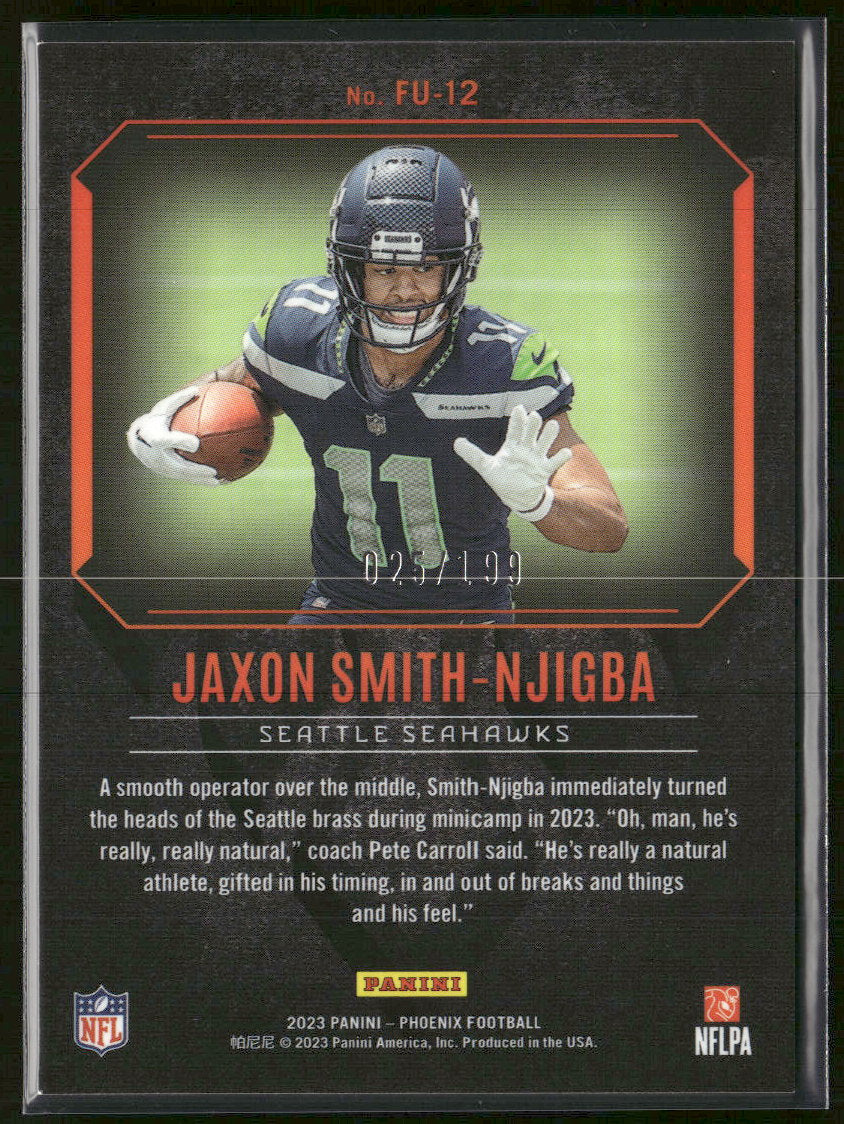 2023 Panini Phoenix Fired Up Red Jaxon Smith-Njigba #/199 #FU-12