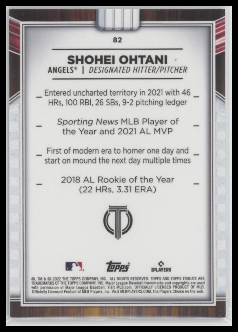 2022 Topps Tribute Shohei Ohtani #82