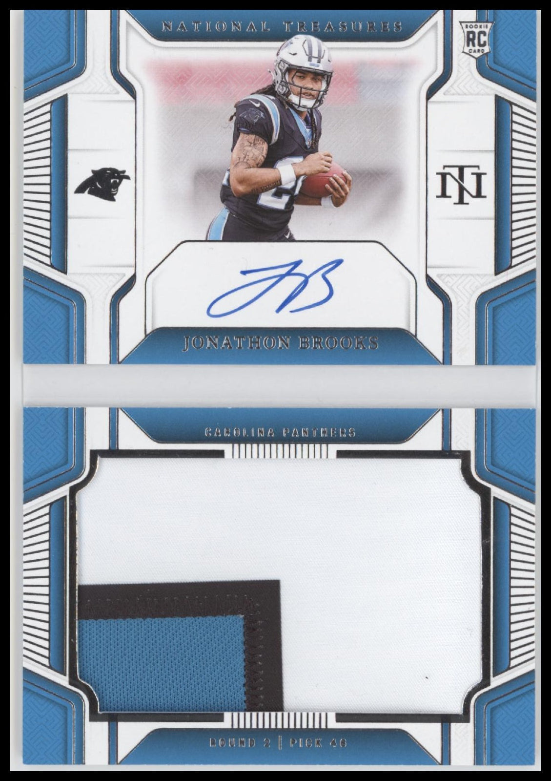 2024 Panini N T Rookie Jumbo Prime Auto Booklet Jonathon Brooks #/99 #RJPS-JBS
