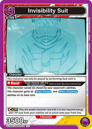 Invisibility Suit (UE19BT/SMD-1-071) - UE19BT SAKAMOTO DAYS