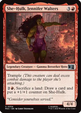 She-Hulk, Jennifer Walters (MSC-554) - Commander: Marvel Super Heroes Foil