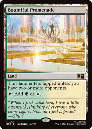 Bountiful Promenade (Surge Foil) (MSC-226) - Commander: Marvel Super Heroes Foil