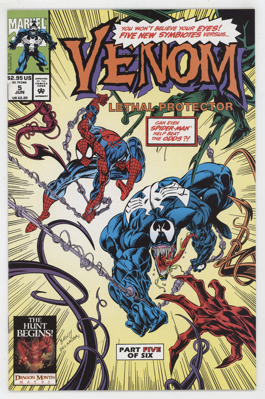 Venom Lethal Protector 5 Marvel 1993 NM- 9.2 Mark Bagley Scream Riot Lasher