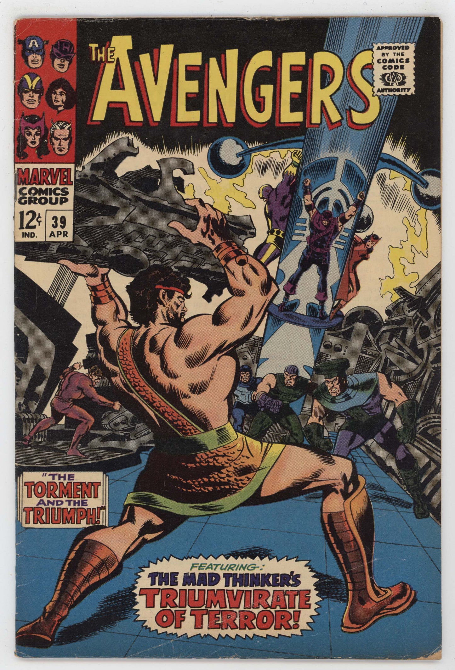 Avengers 39 Marvel 1967 VG FN Hercules Scarlet Witch Hawkeye Goliath