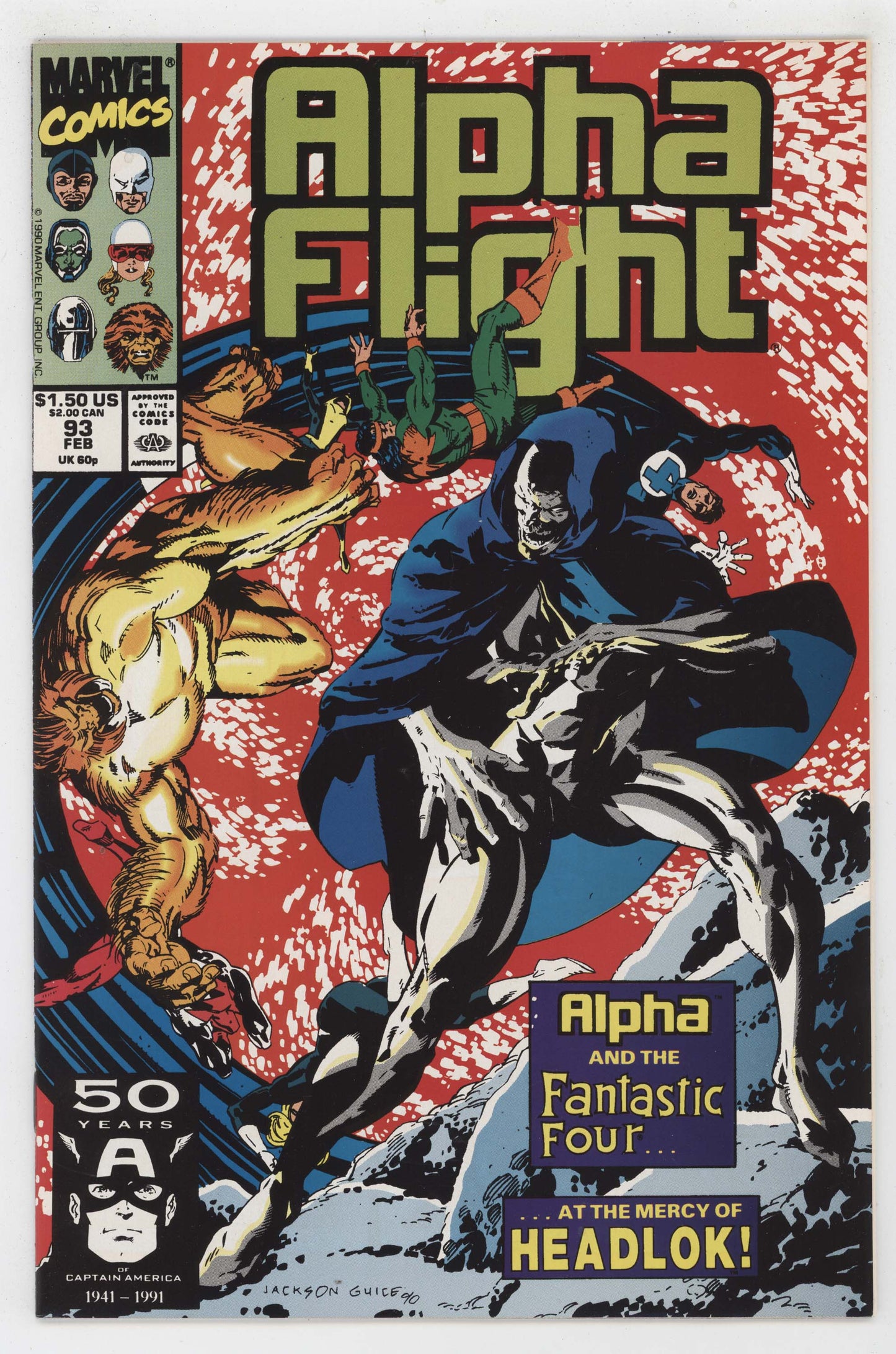 Alpha Flight 93 Marvel 1991 NM+ 9.6 Jackson Guice