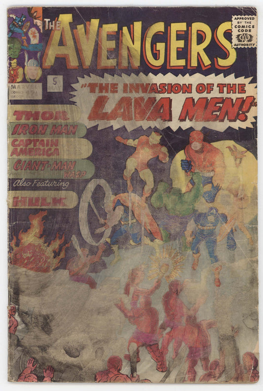 Avengers 5 Marvel 1964 PR FR Captain America Hulk Iron Man Thor
