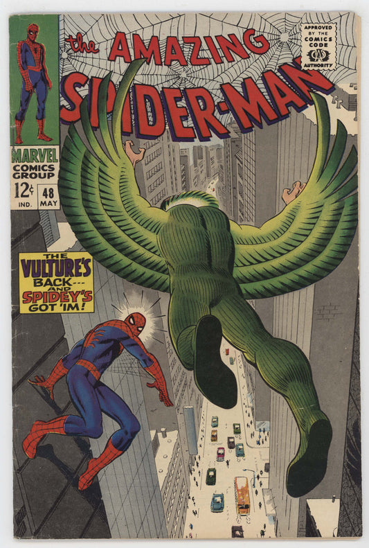 Amazing Spider-Man 48 Marvel 1967 FN Stan Lee John Romita Vulture Kraven