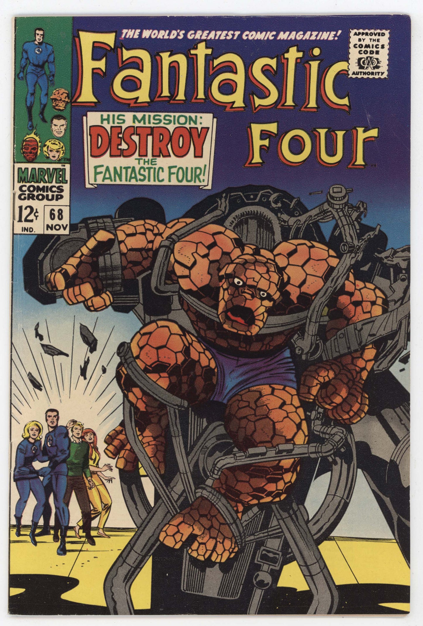 Fantastic Four 68 Marvel 1967 FN VF Jack Kirby Stan Lee Mad Thinker