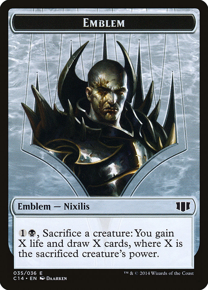 Ob Nixilis of the Black Oath Emblem (C14-35 // 16) - Commander 2014 Tokens