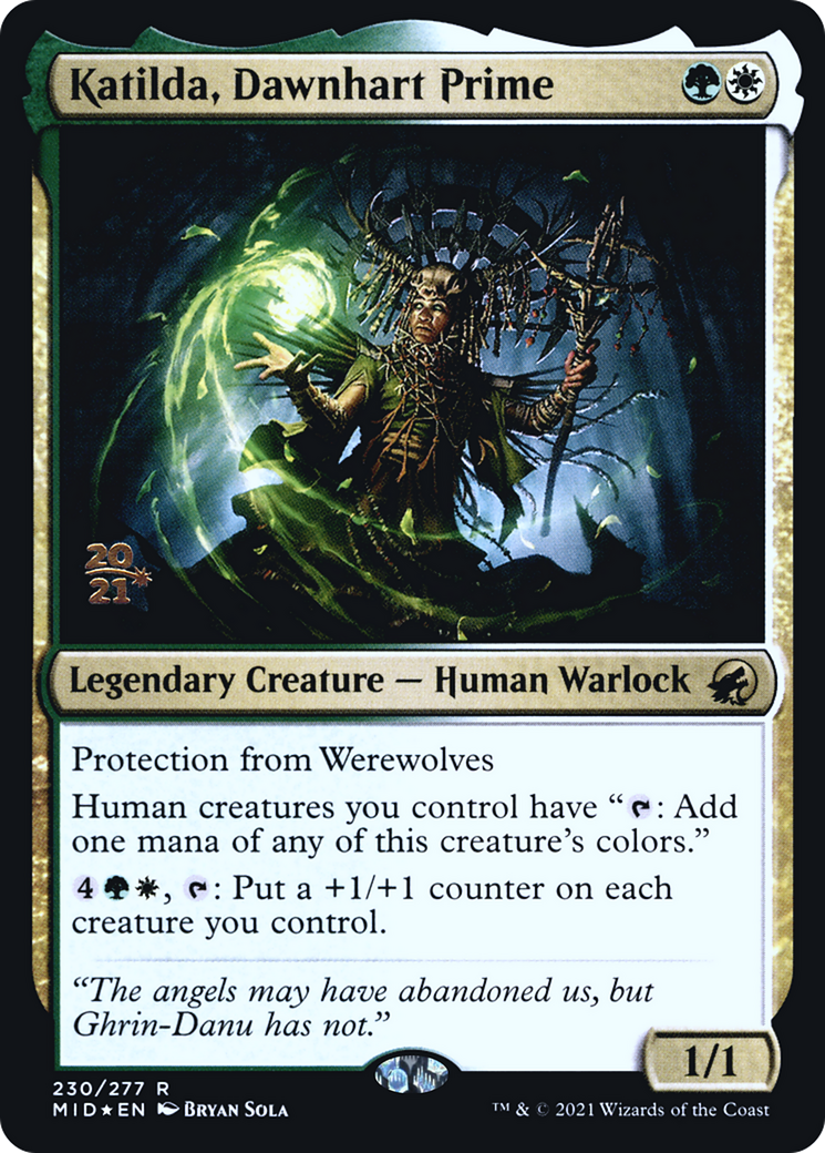 Katilda, Dawnhart Prime (PRE-230S) - Innistrad: Midnight Hunt Promos Foil