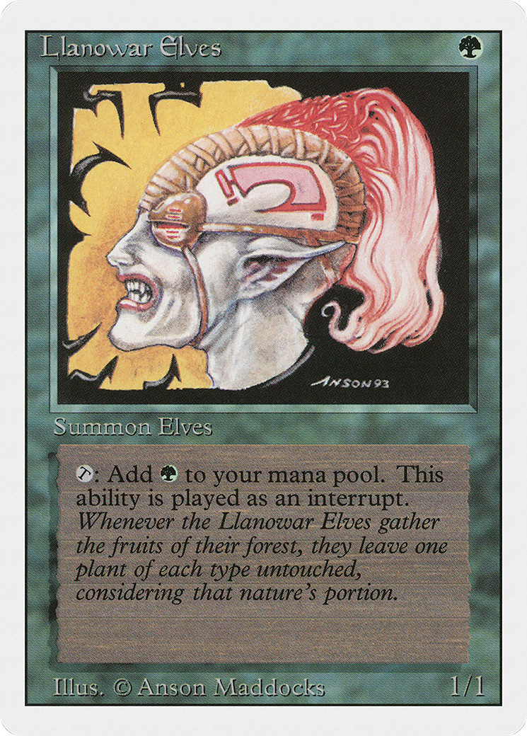 Llanowar Elves (3ED-211) - Revised Edition