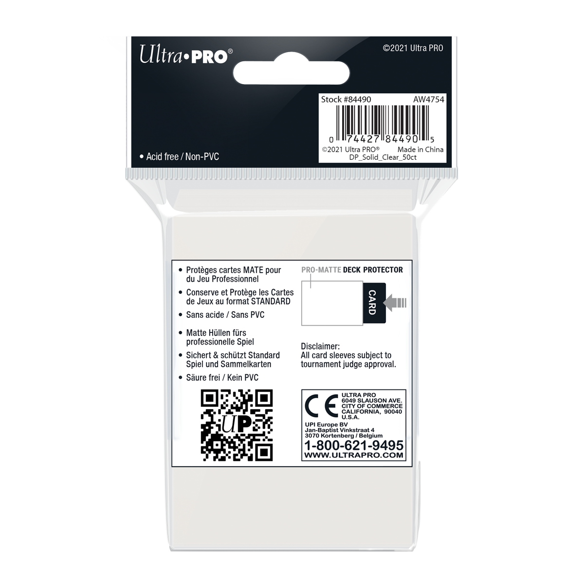 Ultra PRO: Standard 50ct Sleeves - PRO-Matte (Clear)
