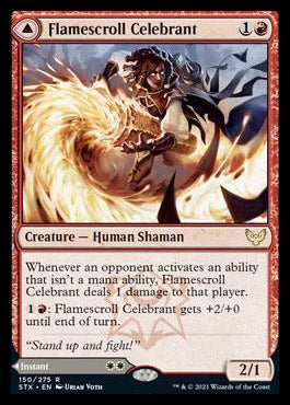 Flamescroll Celebrant // Revel in Silence (STX-150) - Strixhaven: School of Mages