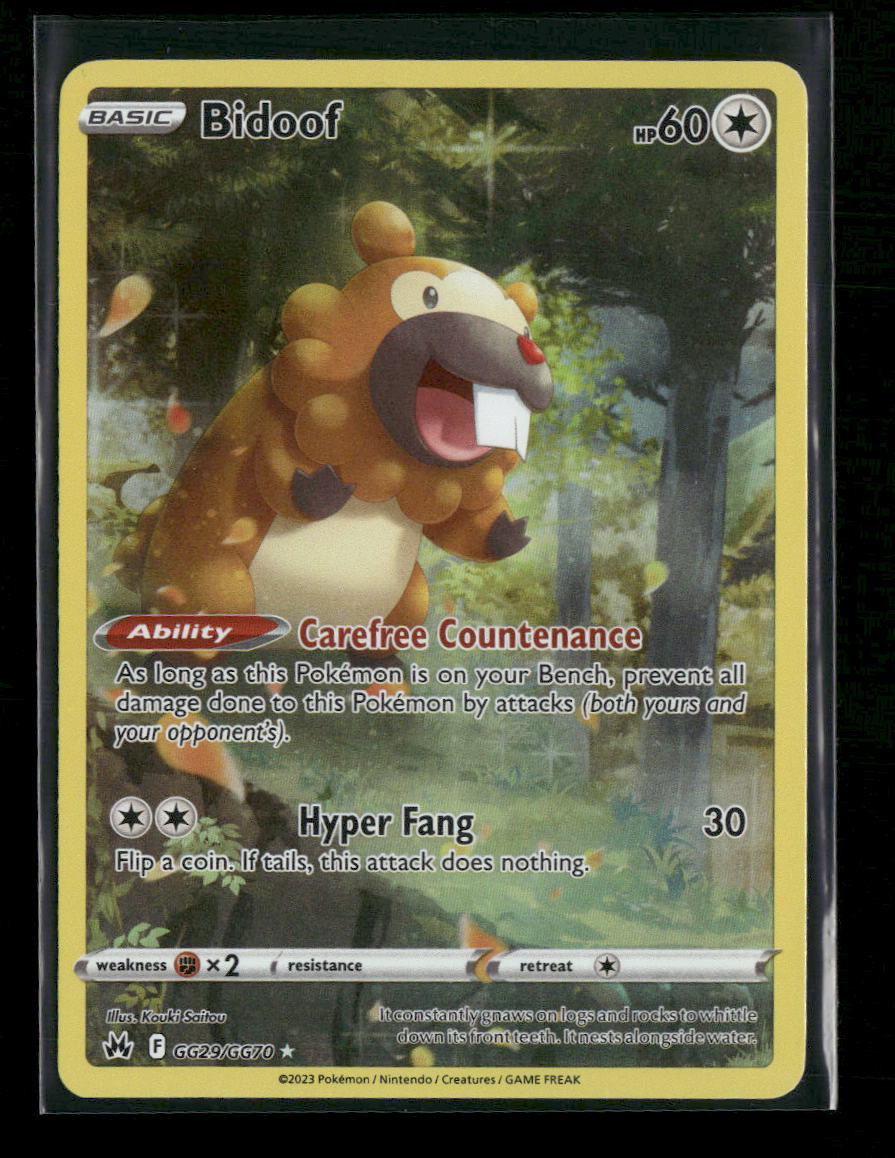SWSH: Crown Zenith: Galarian Gallery Bidoof #GG29/GG70