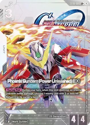 Phoenix Gundam (Power Unleashed) (EX) (LR+) (ST10-006) - Starter Deck 10 Generation Pulse Holofoil