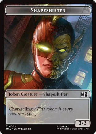 Shapeshifter (002) // Villain (009) Double-Sided Token (MSC-2 // 9) - Commander: Marvel Super Heroes
