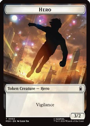 Hero // Robot Villain Double-Sided Token (MSH-002/020) - Marvel Super Heroes