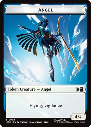 Angel // Elephant Double-Sided Token (MSC-4 // 12) - Commander: Marvel Super Heroes Foil