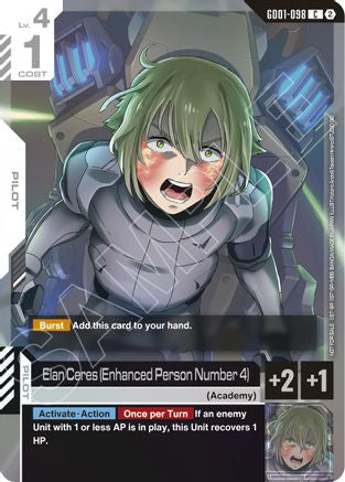 Elan Ceres (Enhanced Person Number 4) (Store Tournament Participation Pack 05) (GD01-098) - Gundam Promotional Cards Holofoil