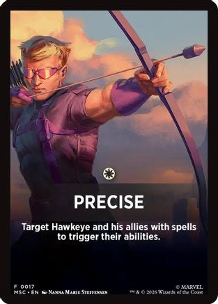 Precise Theme Card (MSC-017) - Commander: Marvel Super Heroes