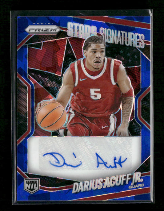 2025-26 Panini Prizm Autograph Blue Ice /49 Darius Acuff Jr. #PSS-DAJ