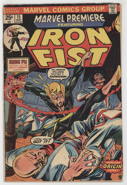 Marvel Premiere 15 1974 FR GD 1st Iron Fist Origin Danny Rand Gil Kane