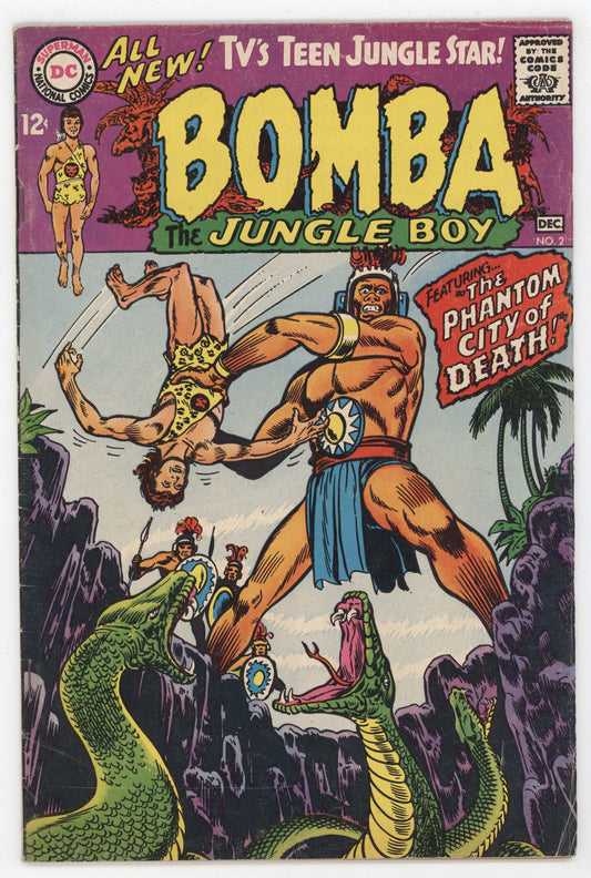Bomba The Jungle Boy 2 DC 1967 VG FN Dick Dillin Snake Pit Phantom City Of Death