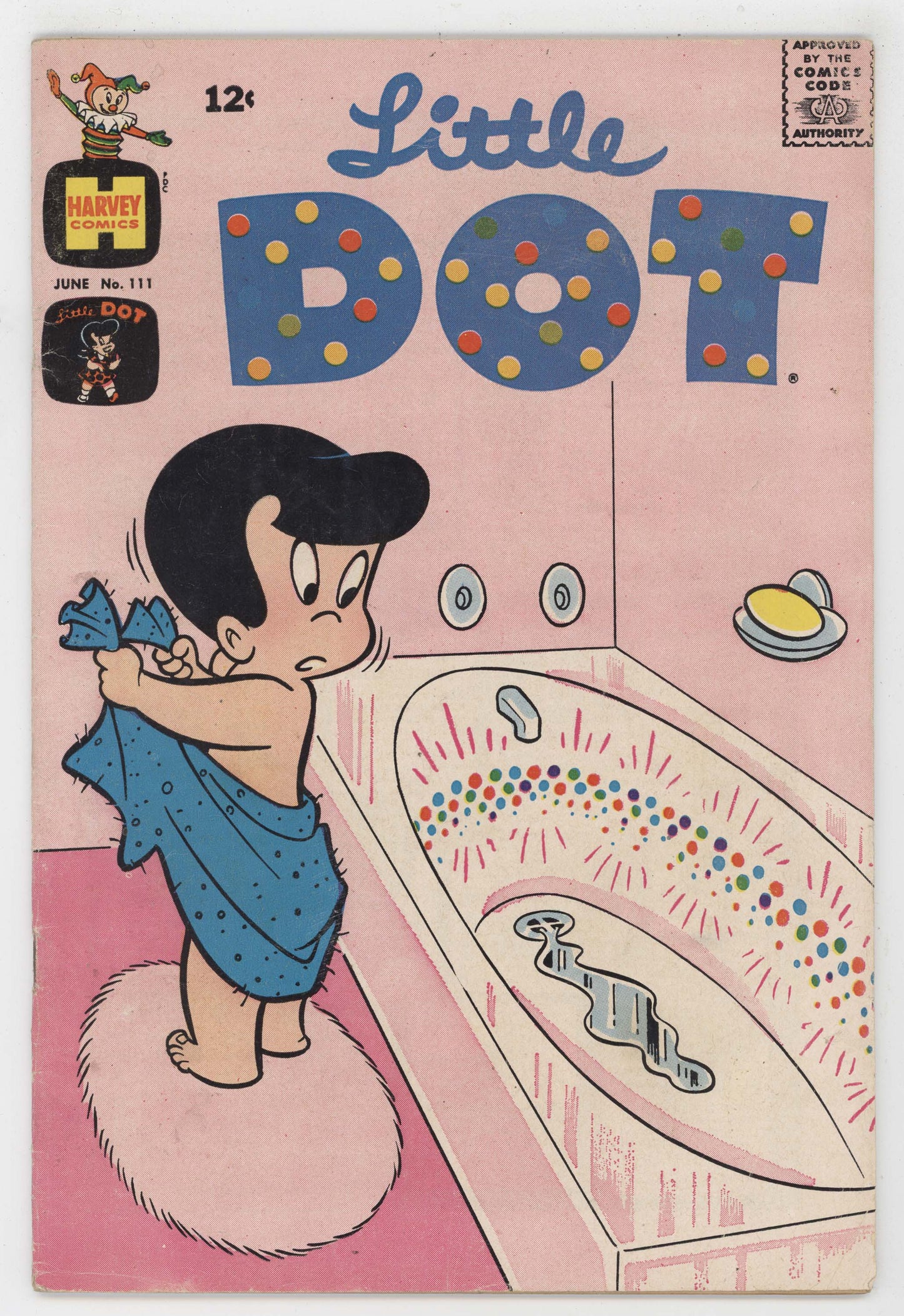 Little Dot 111 Harvey 1967 VG Warren Kremer Richie Rich Bathtub Pink