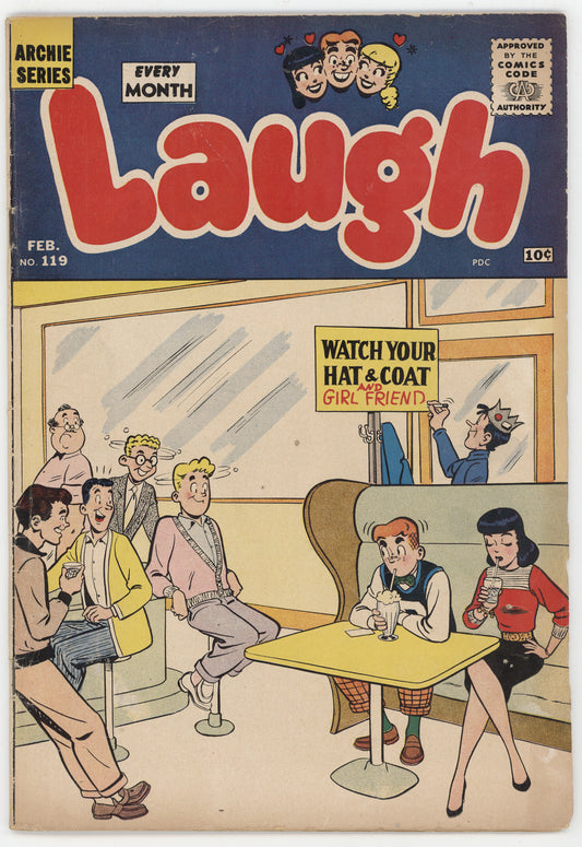 Laugh 119 Archie 1961 VG Veronica Katy Keene  Cowgirl Pops Diner GGA