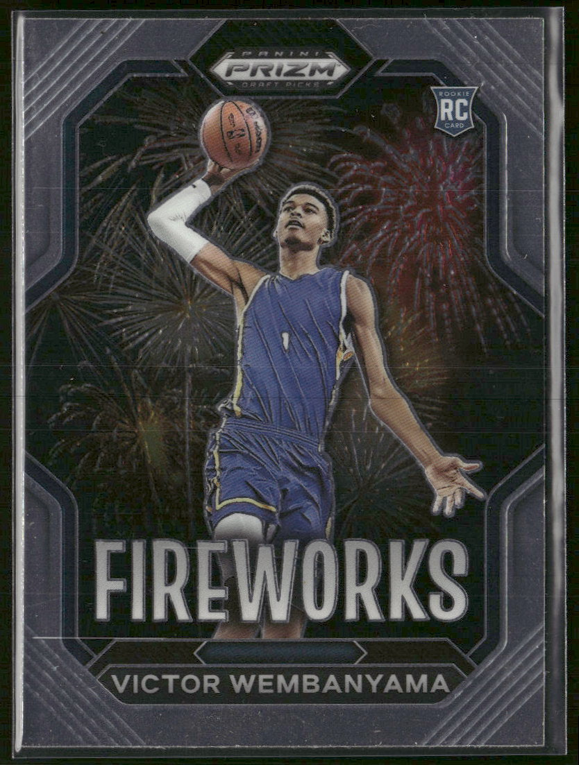 2023 Panini Prizm Draft Picks Fireworks Victor Wembanyama #1