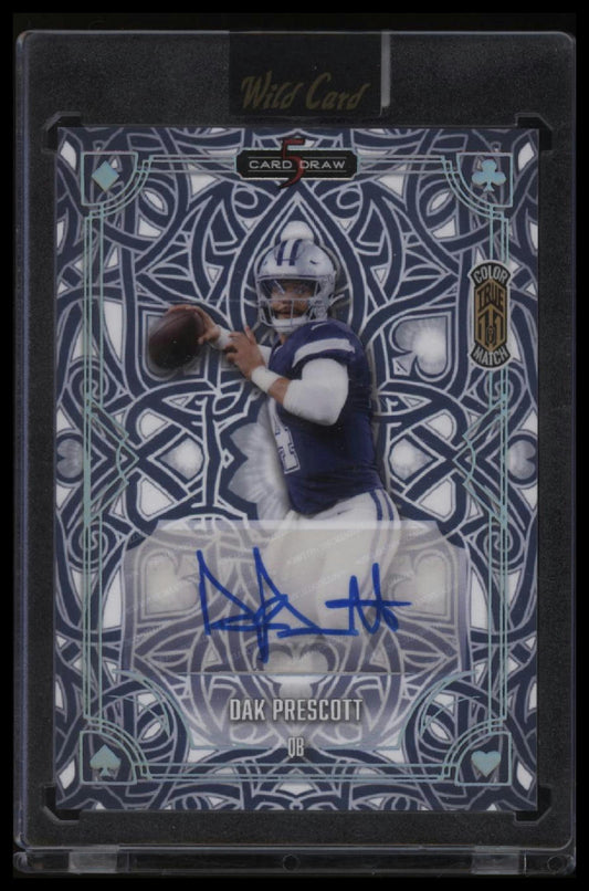 2025 Wild Card 5 Card Draw Blue Autograph Dak Prescott #/1