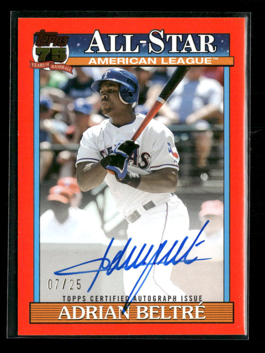 2026 Topps 1991 Topps Baseball 35th Autographs Orange Adrian Beltré #/25