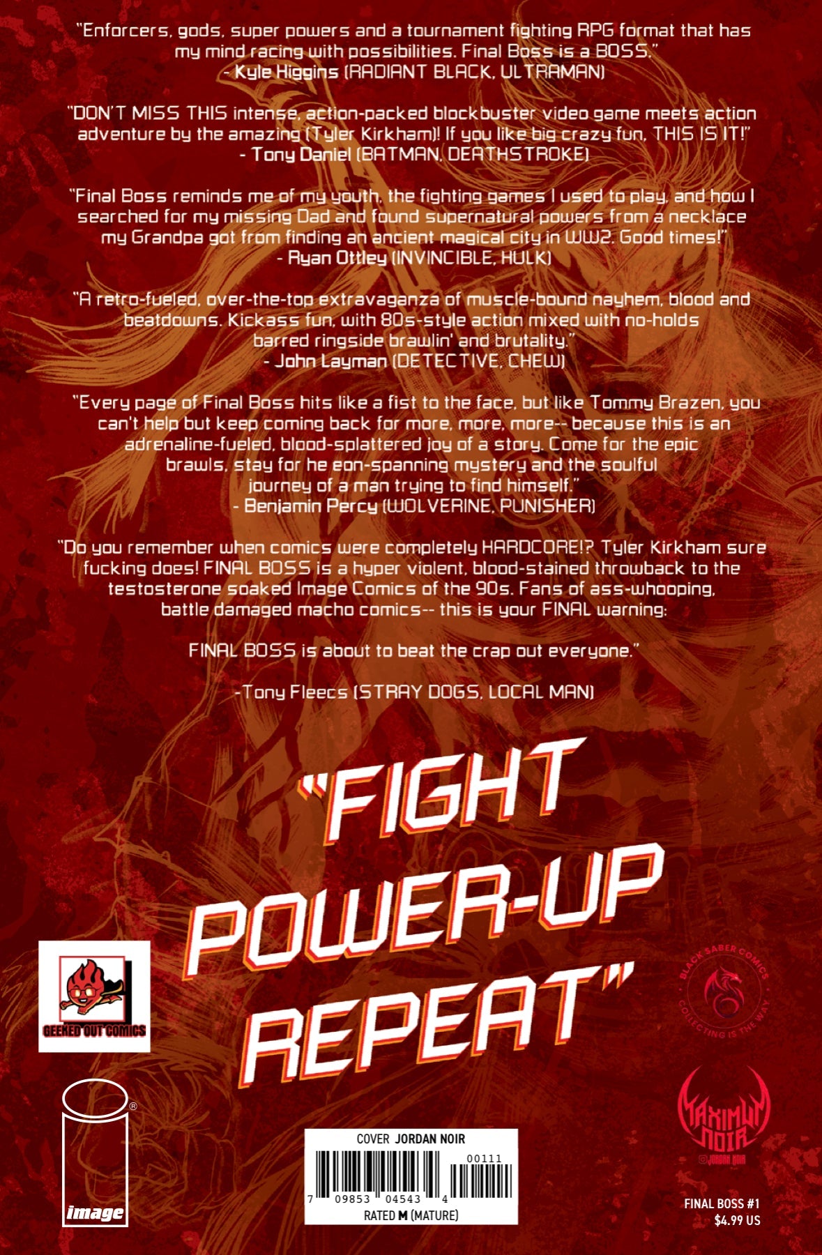 Final Boss #1 # Jordan Noir  Black Saber Comics Exclusive