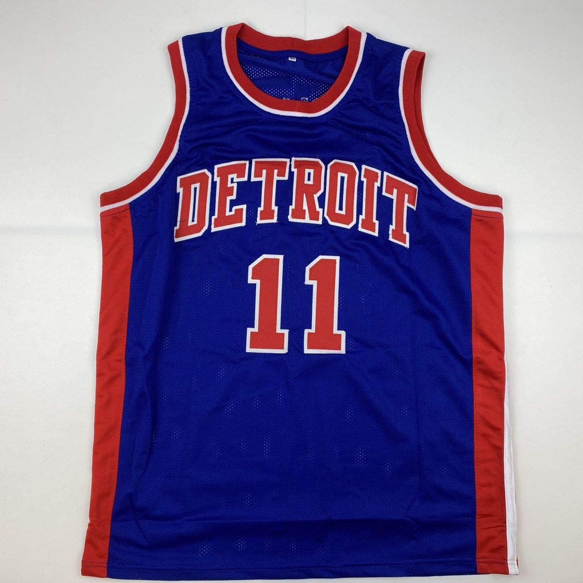 Autographed/Signed Isiah Thomas Detroit Blue Basketball Jersey Beckett BAS COA