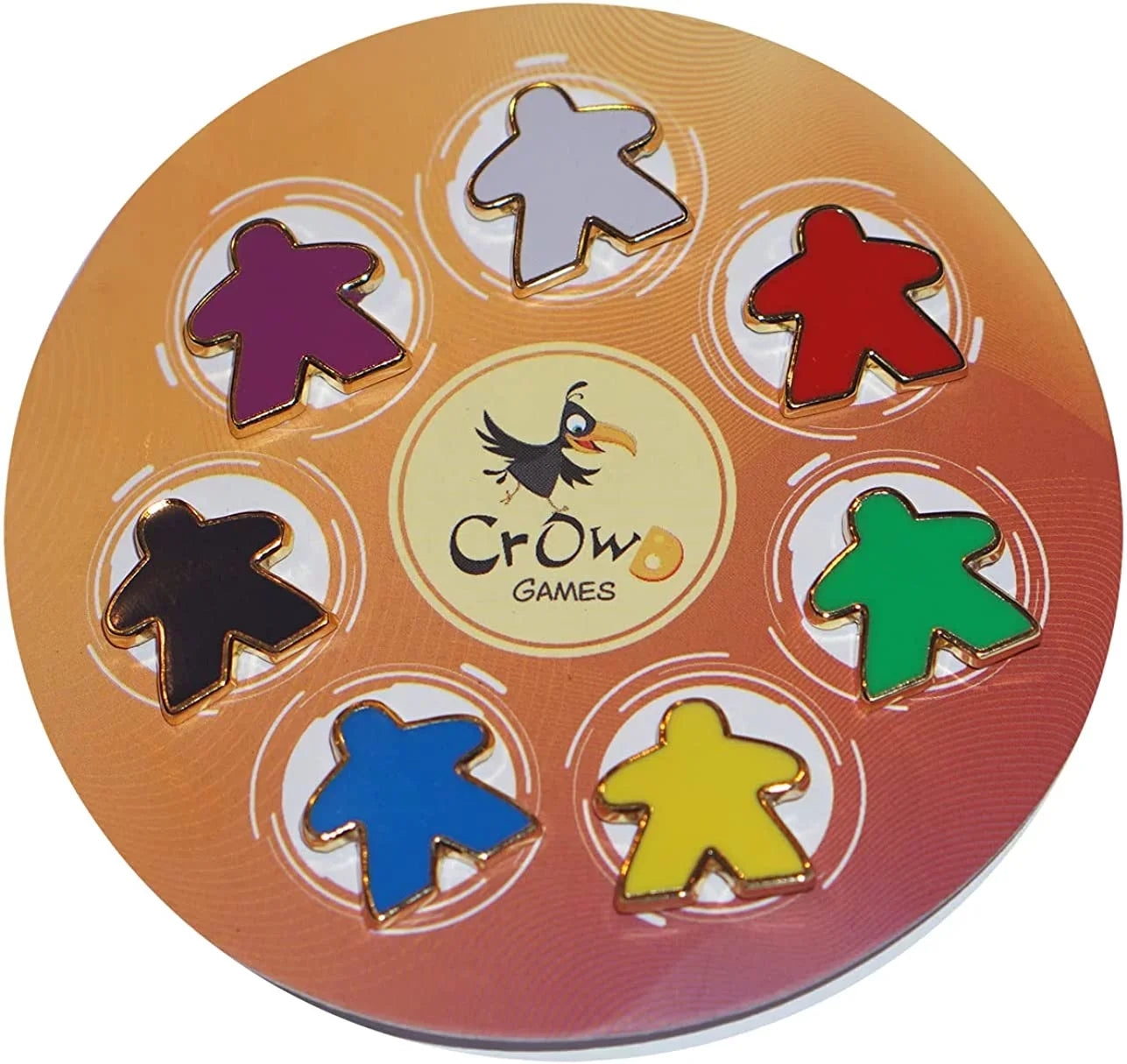 CrowD: Enamel Pin - 7 Meeple Wheel