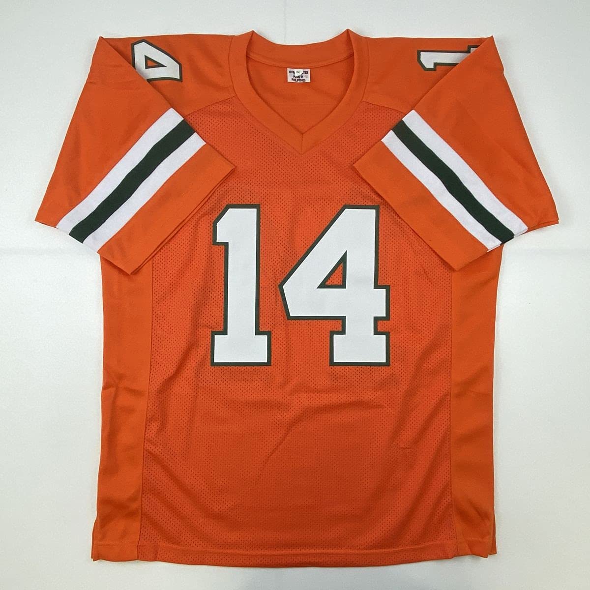 Autographed/Signed Vinny Testaverde Miami Orange College Football Jersey Beckett BAS COA
