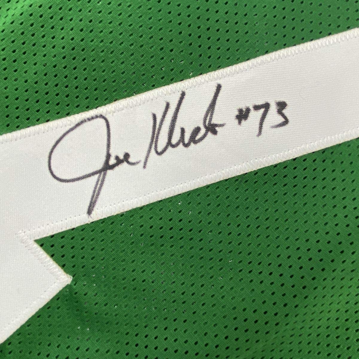 Autographed/Signed Joe Klecko New York Green Football Jersey Beckett BAS COA