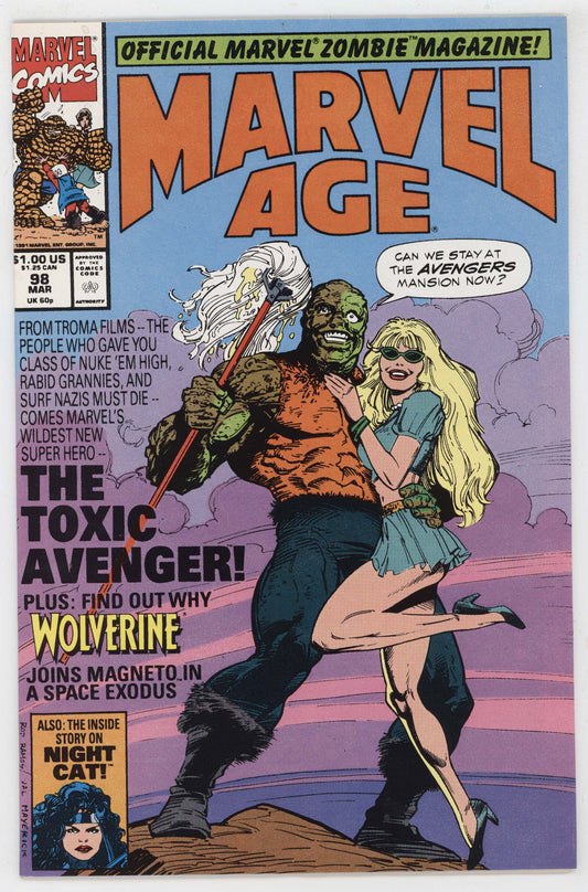 Marvel Age 98 1991 NM 1st Toxic Avenger Preview GGA