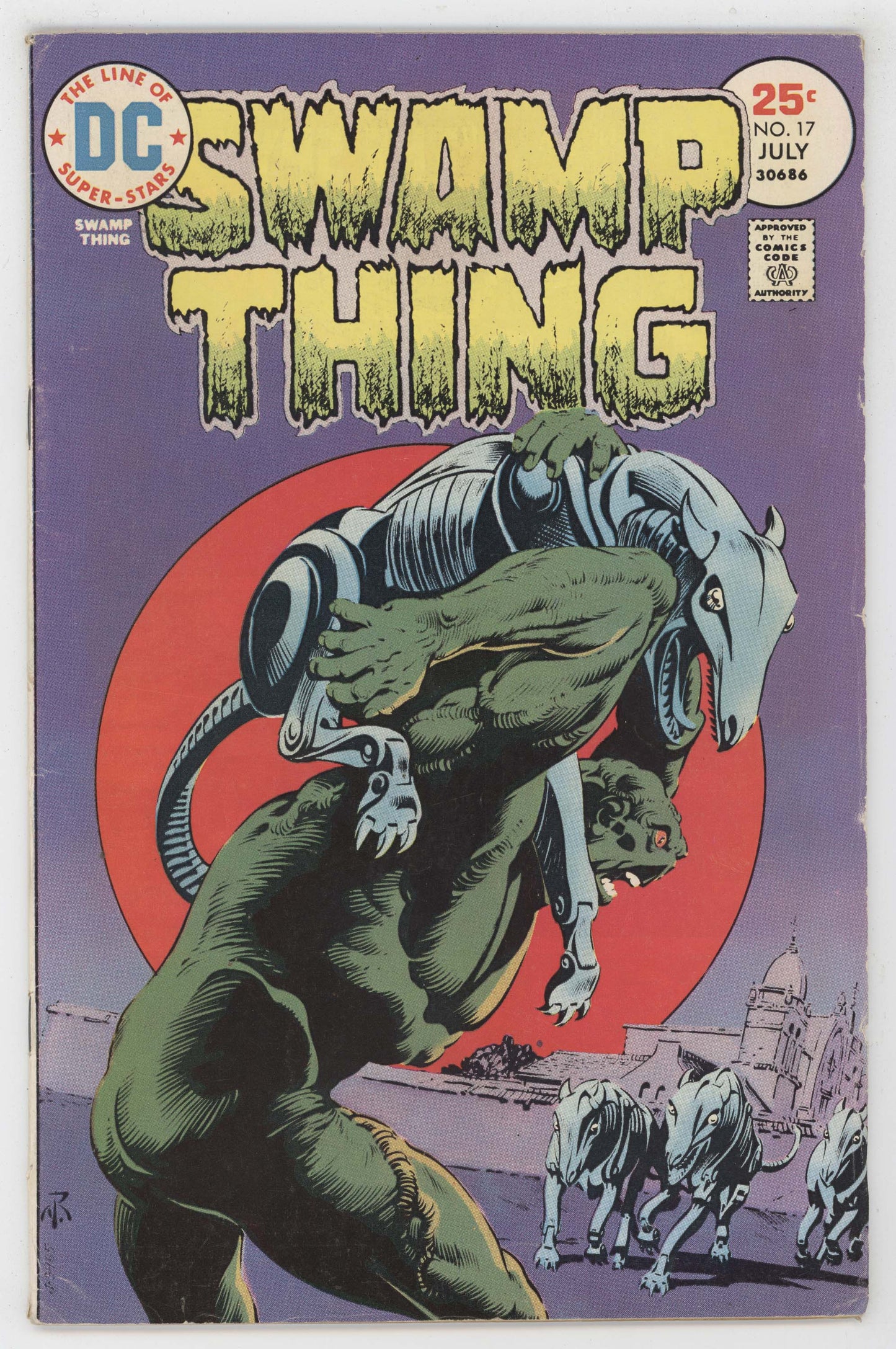 Swamp Thing 17 DC 1975 FN Nestor Redondo Mark Jewelers Insert