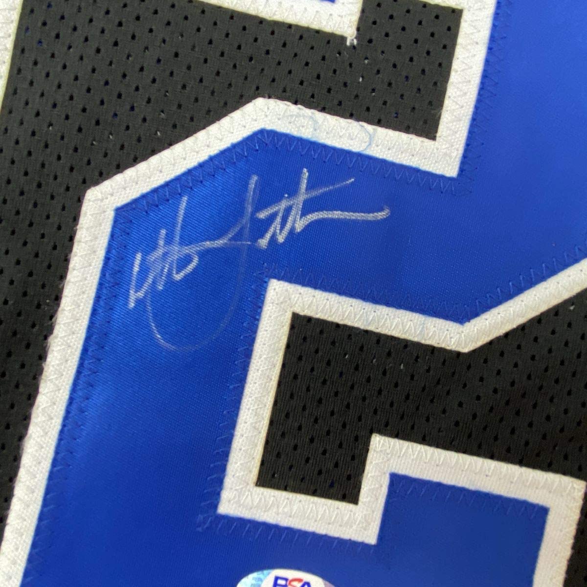 Autographed/Signed Christian Laettner Duke The Shot Black College Basketball Jersey PSA/DNA COA
