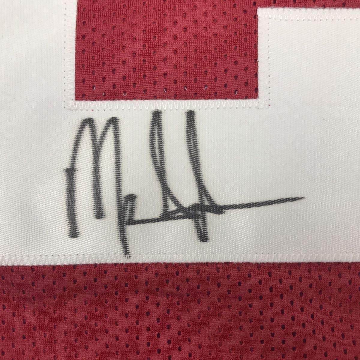Framed Autographed/Signed Mark Ingram 35x39 Alabama Red College Football Jersey Beckett BAS COA