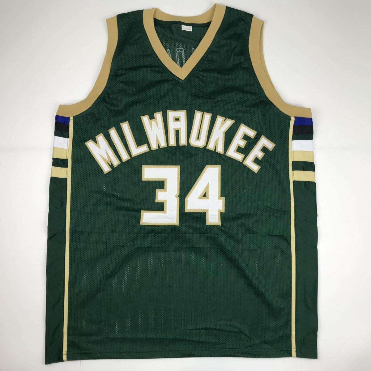 Autographed/Signed Giannis Antetokounmpo Milwaukee Green Custom Basketball Jersey JSA COA