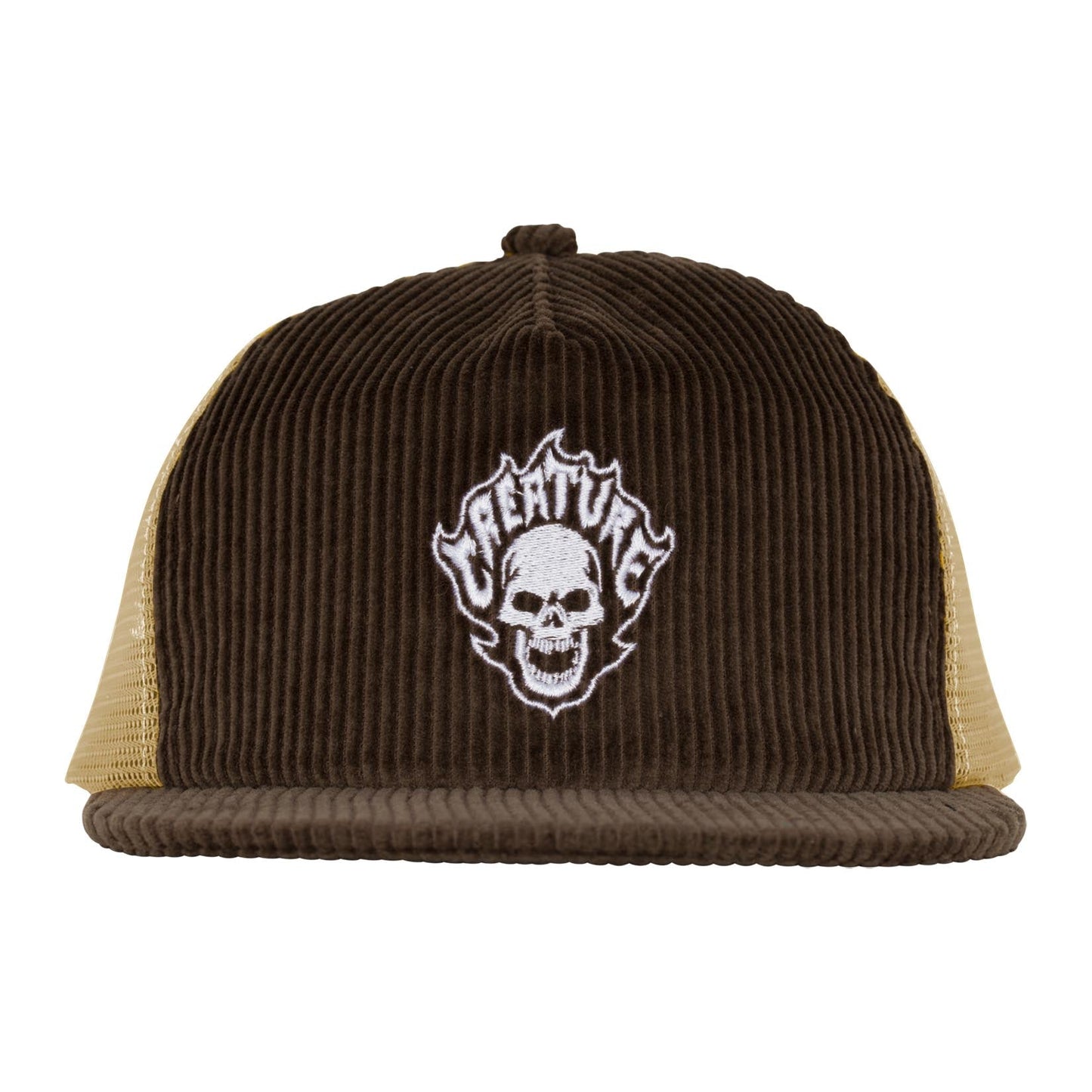 Creature Bonehead Flame Mesh Mid Profile Trucker Hat