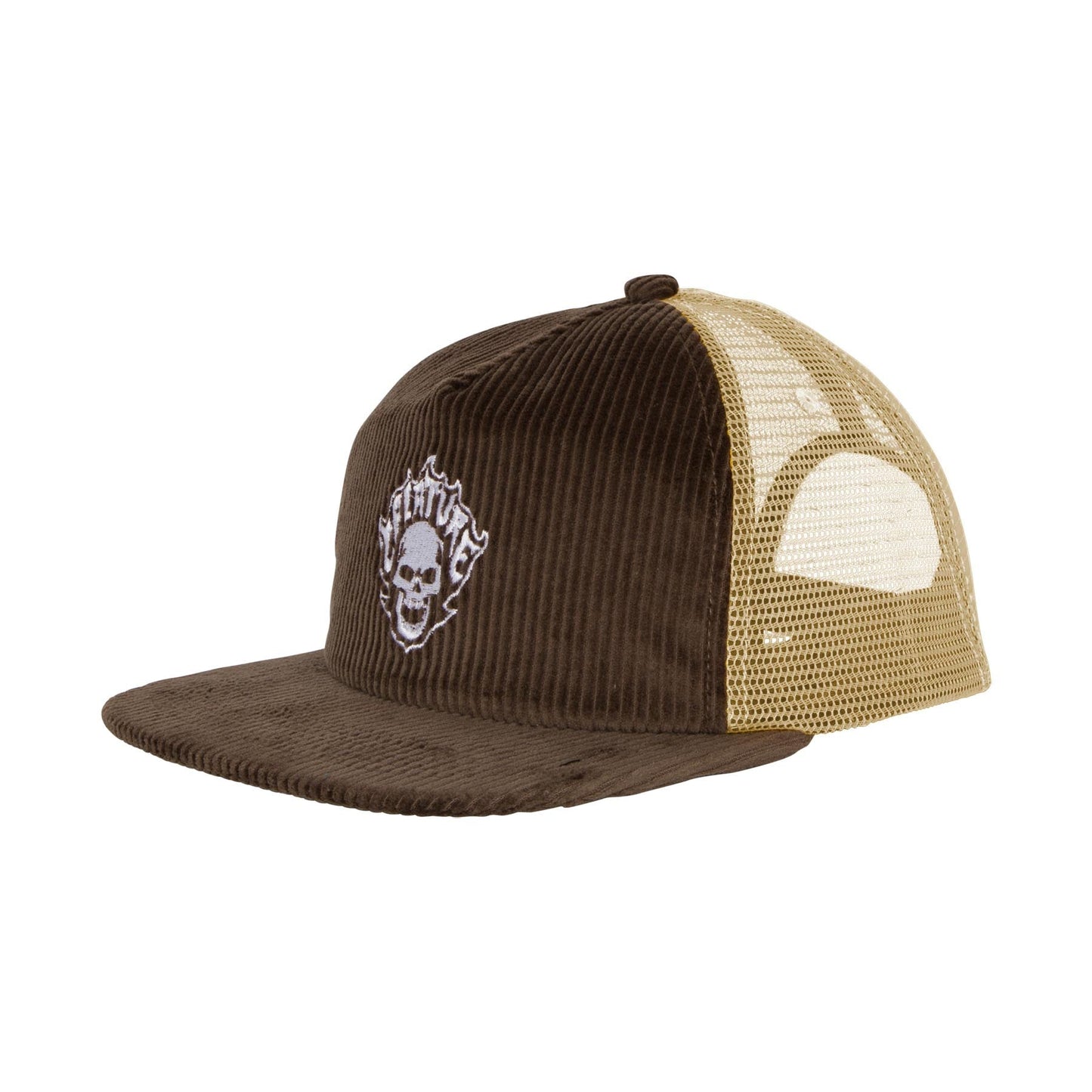 Creature Bonehead Flame Mesh Mid Profile Trucker Hat