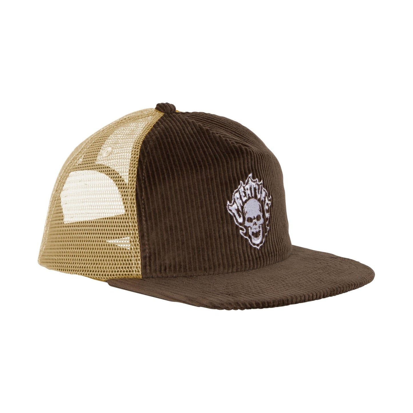 Creature Bonehead Flame Mesh Mid Profile Trucker Hat