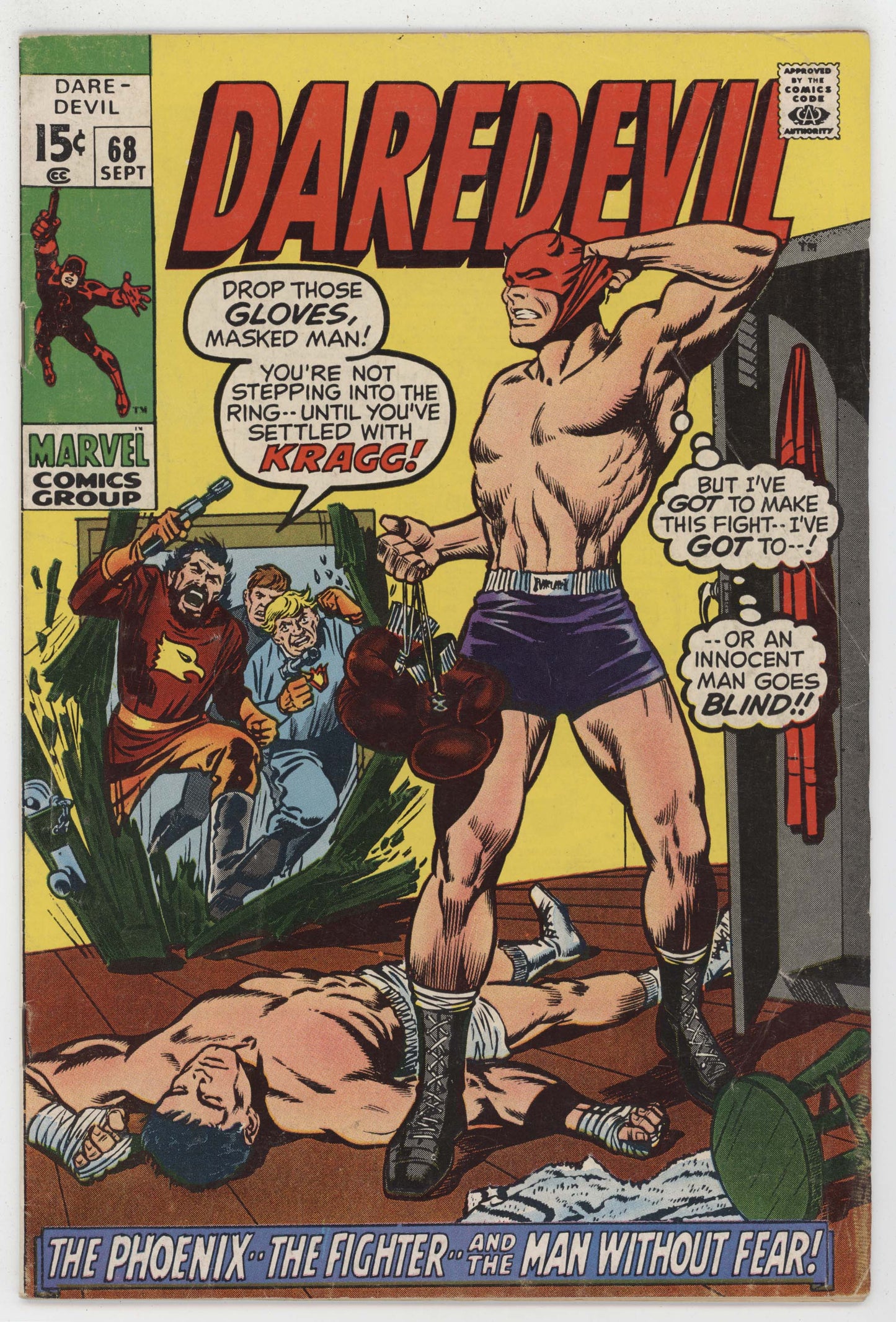 Daredevil 68 Marvel 1970 FN Boxer Boxing Marie Severin Roy Thomas